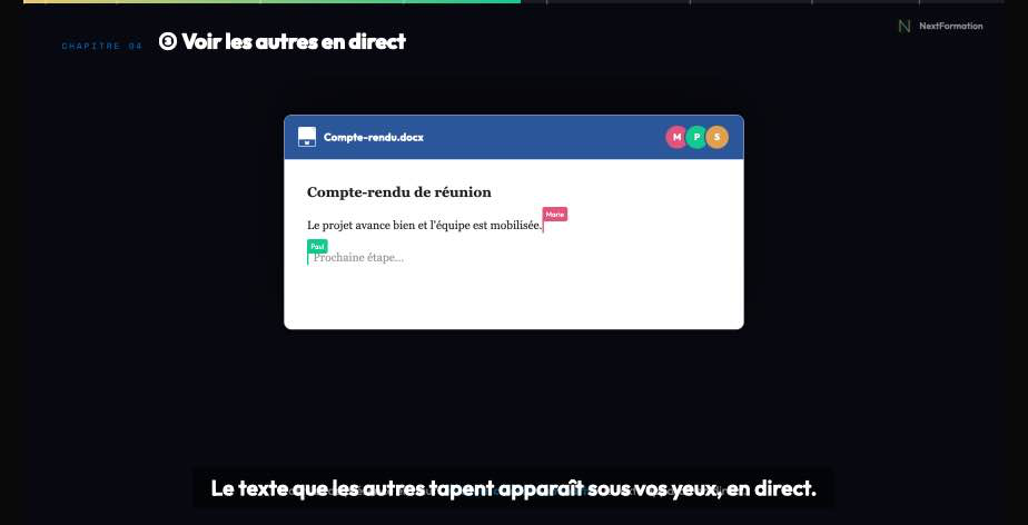 Extrait video : Voir les autres taper en direct