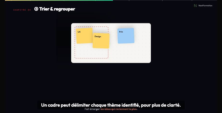Extrait video : Trier et regrouper les notes autocollantes